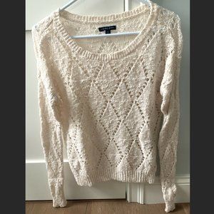 American Eagle White Knit Sweater